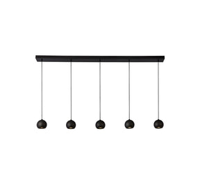 Eindhoven 5Lt Bar Pendant - Sand Black Metal