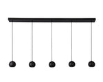Searchlight Electric Eindhoven 5Lt Bar Pendant - Sand Black Metal 1014-5BK