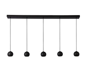 Searchlight Electric Eindhoven 5Lt Bar Pendant - Sand Black Metal 1014-5BK
