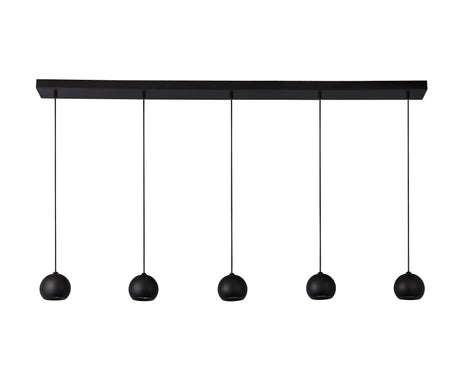 Searchlight Electric Eindhoven 5Lt Bar Pendant - Sand Black Metal 1014-5BK
