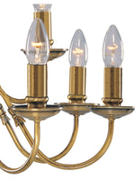 Searchlight Electric Flemish 12Lt Pendant - Solid Brass Metal 1019-12AB