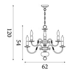 Searchlight Electric Flemish 12Lt Pendant - Solid Brass Metal 1019-12AB