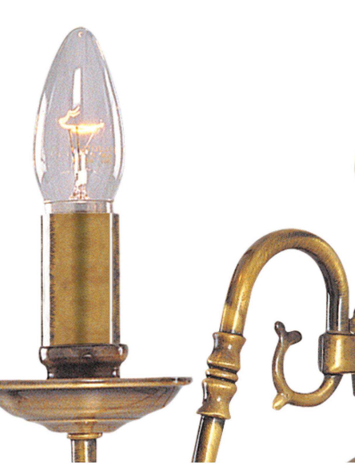 Searchlight Electric Flemish 2Lt Wall Light - Solid Brass Metal 1019-2AB