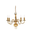 Flemish 5Lt Pendant - Solid Brass Metal