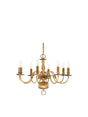 Flemish 8Lt Pendant - Solid Brass Metal
