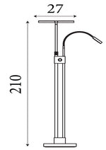 Searchlight Electric Gio Floor Lamp - Black & Satin Brass Metal 1024MBSB