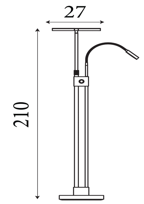 Searchlight Electric Gio Floor Lamp - Satin Nickel & Chrome Metal 1024SNCC