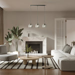 Searchlight Electric Balls 3Lt Bar Pendant - Chrome Metal & Clear Glass 1033-3CL