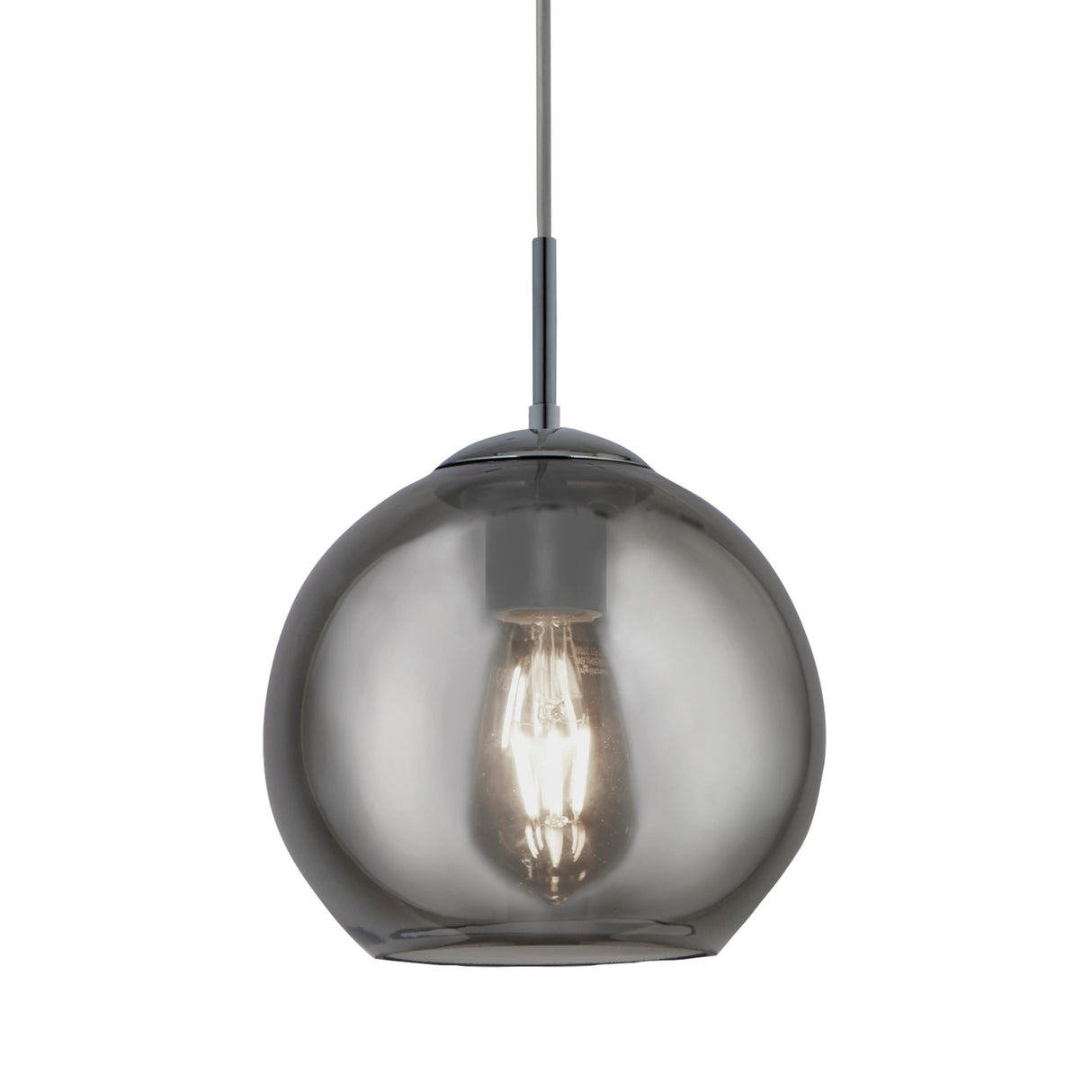 Searchlight Electric Balls 3Lt Bar Pendant - Chrome Metal & Smoked Glass 1033-3SM