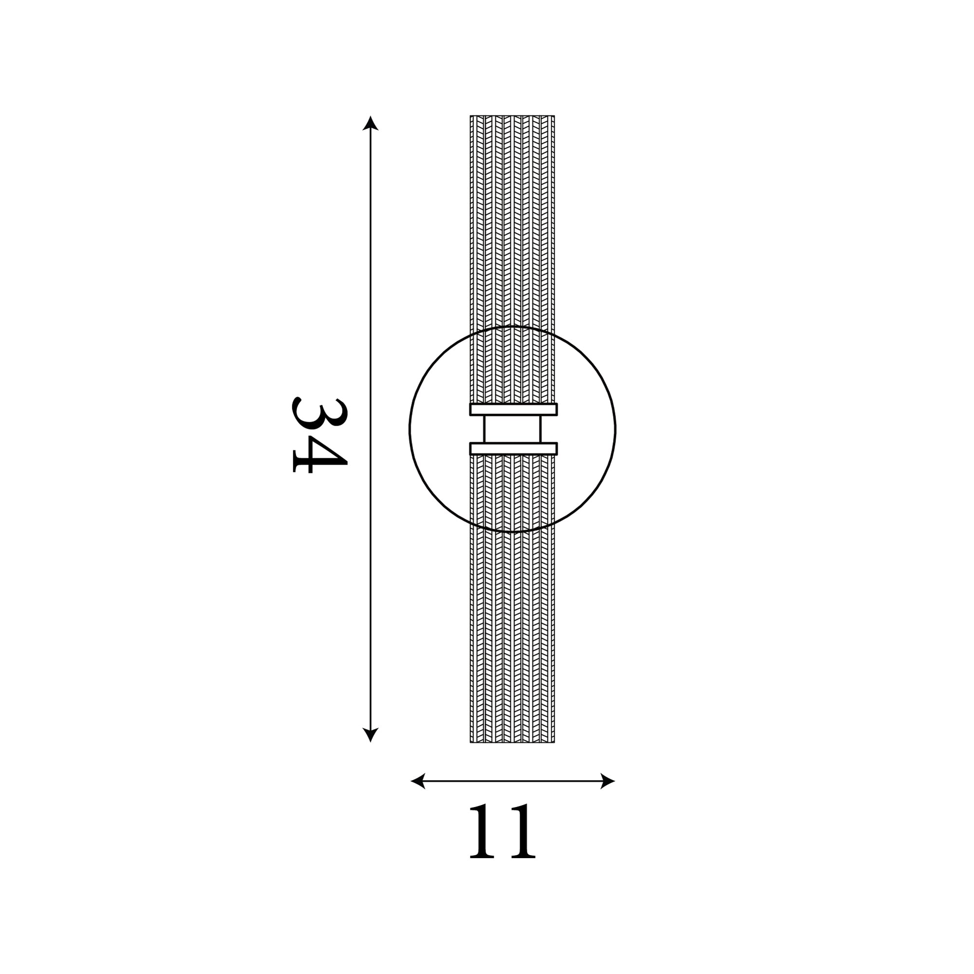 Searchlight Electric Aberdeen LED Up/Down Wall Light, Satin Brass Metal with Clea 10372SB
