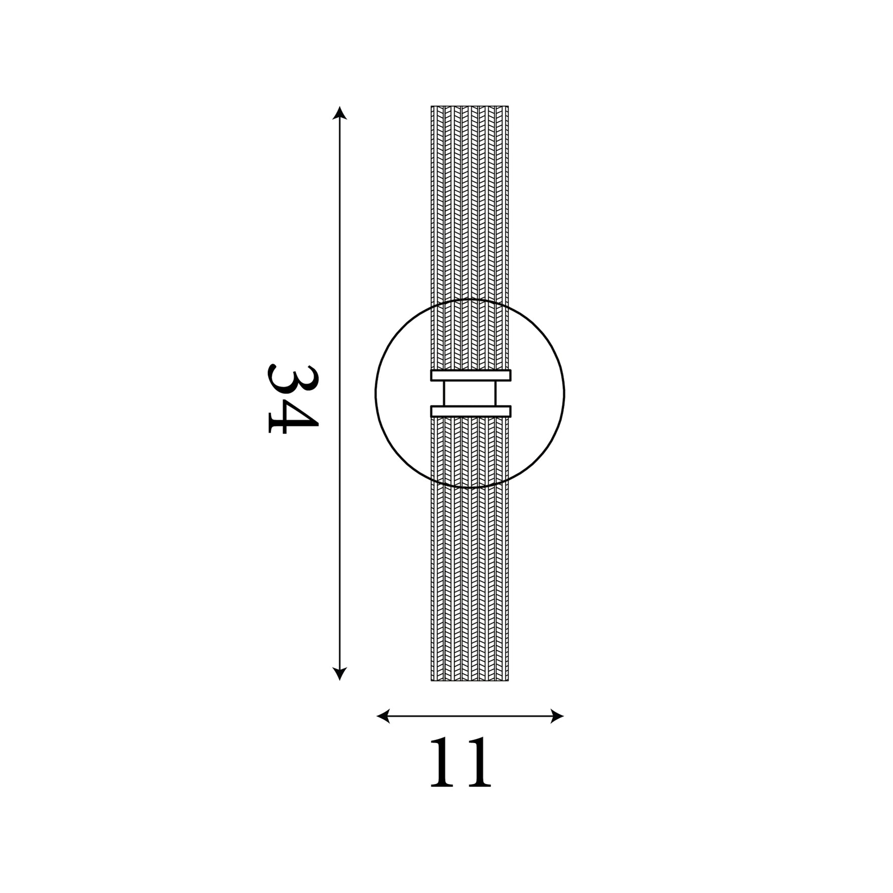 Searchlight Electric Aberdeen LED Up/Down Wall Light, Satin Brass Metal with Clea 10372SB