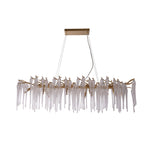 Searchlight Electric Heritage 10Lt Diner Bar Pendant, Gold Metal and Clear Glass 10425-10GO