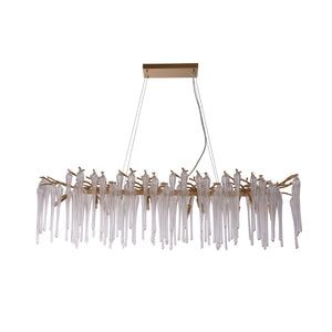 Searchlight Electric Heritage 10Lt Diner Bar Pendant, Gold Metal and Clear Glass 10425-10GO