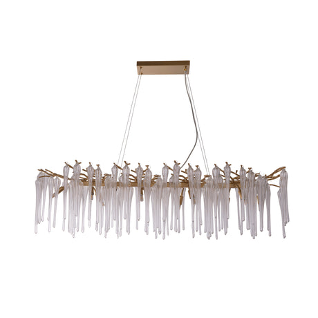 Searchlight Electric Heritage 10Lt Diner Bar Pendant, Gold Metal and Clear Glass 10425-10GO