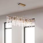 Searchlight Electric Heritage 10Lt Diner Bar Pendant, Gold Metal and Clear Glass 10425-10GO