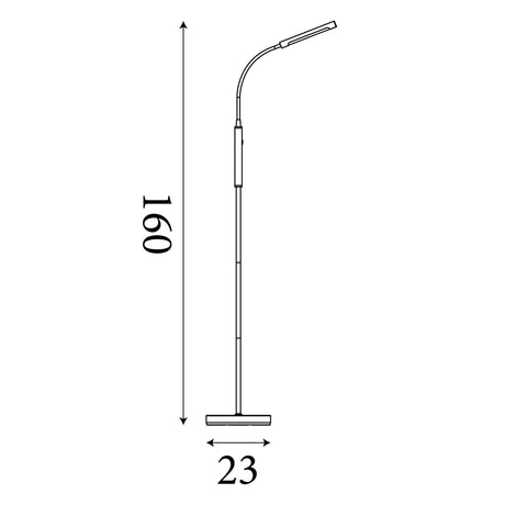 Searchlight Electric Plume Rechargeable Led Floor Lamp - Black 10430BK
