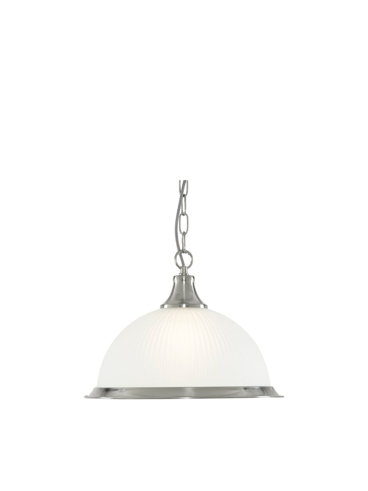 American Diner Pendant - Silver & Acid Glass