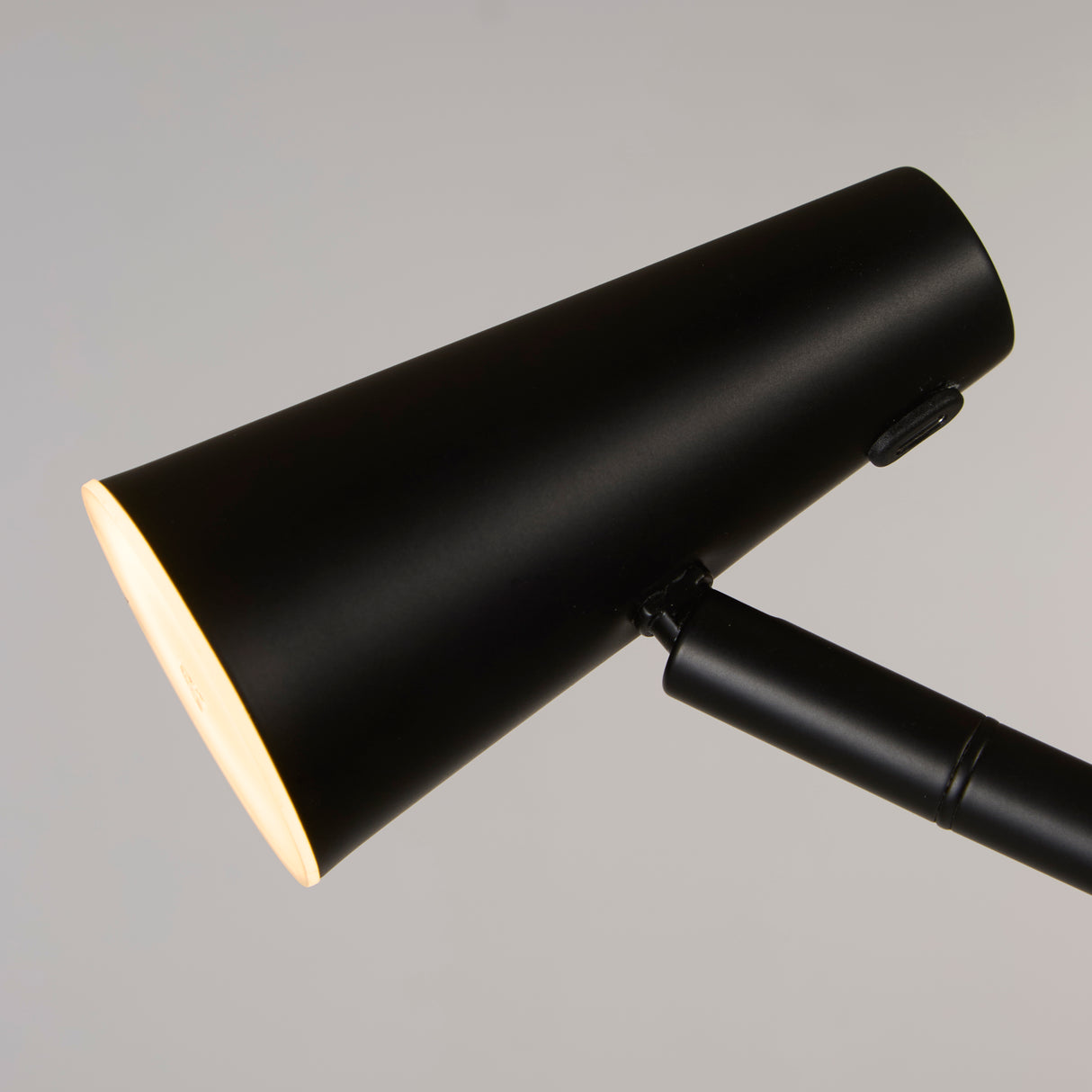 Searchlight Electric Rechargeable Floor Lamp, Black Metal 10450BK