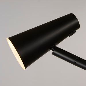 Searchlight Electric Rechargeable Floor Lamp, Black Metal 10450BK