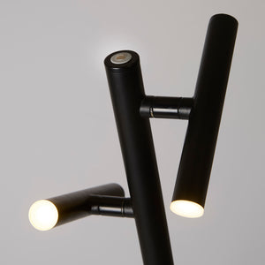 Searchlight Electric Rechargeable 2Lt Floor Lamp, Black Metal 10460BK