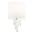 Nina Wall Light  - Chrome, Crystal & Fabric Shade