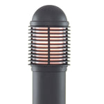 Searchlight Electric Bollards 730mm Outdoor Post - Black Aluminium & Glass, IP44 1082-730