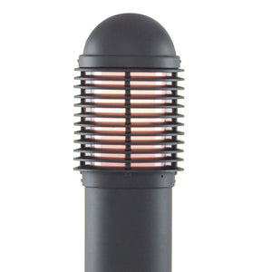 Searchlight Electric Bollards 730mm Outdoor Post - Black Aluminium & Glass, IP44 1082-730