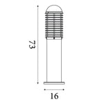Searchlight Electric Bollards 730mm Outdoor Post - Black Aluminium & Glass, IP44 1082-730