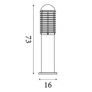 Searchlight Electric Bollards 730mm Outdoor Post - Black Aluminium & Glass, IP44 1082-730