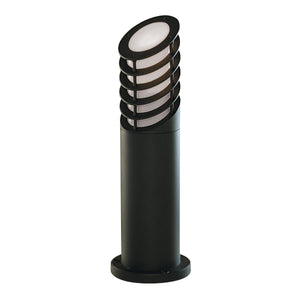 Searchlight Electric Bollards 450mm Outdoor Post - Black Aluminium & Glass, IP44 1086-450