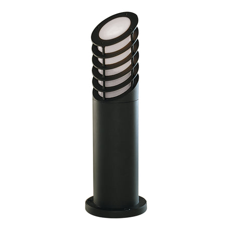 Searchlight Electric Bollards 450mm Outdoor Post - Black Aluminium & Glass, IP44 1086-450