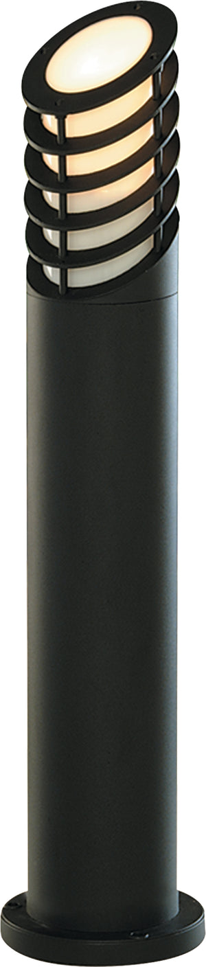 Bollards  Outdoor Post - Black Metal & White Polycarbonate
