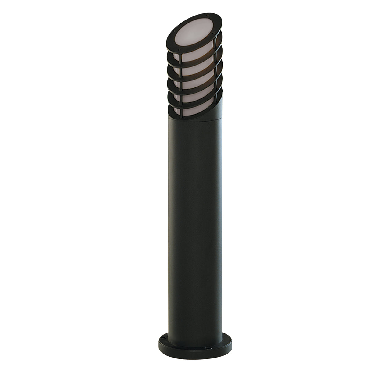 Searchlight Electric Bollards  Outdoor Post - Black Metal & White Polycarbonate 1086-730