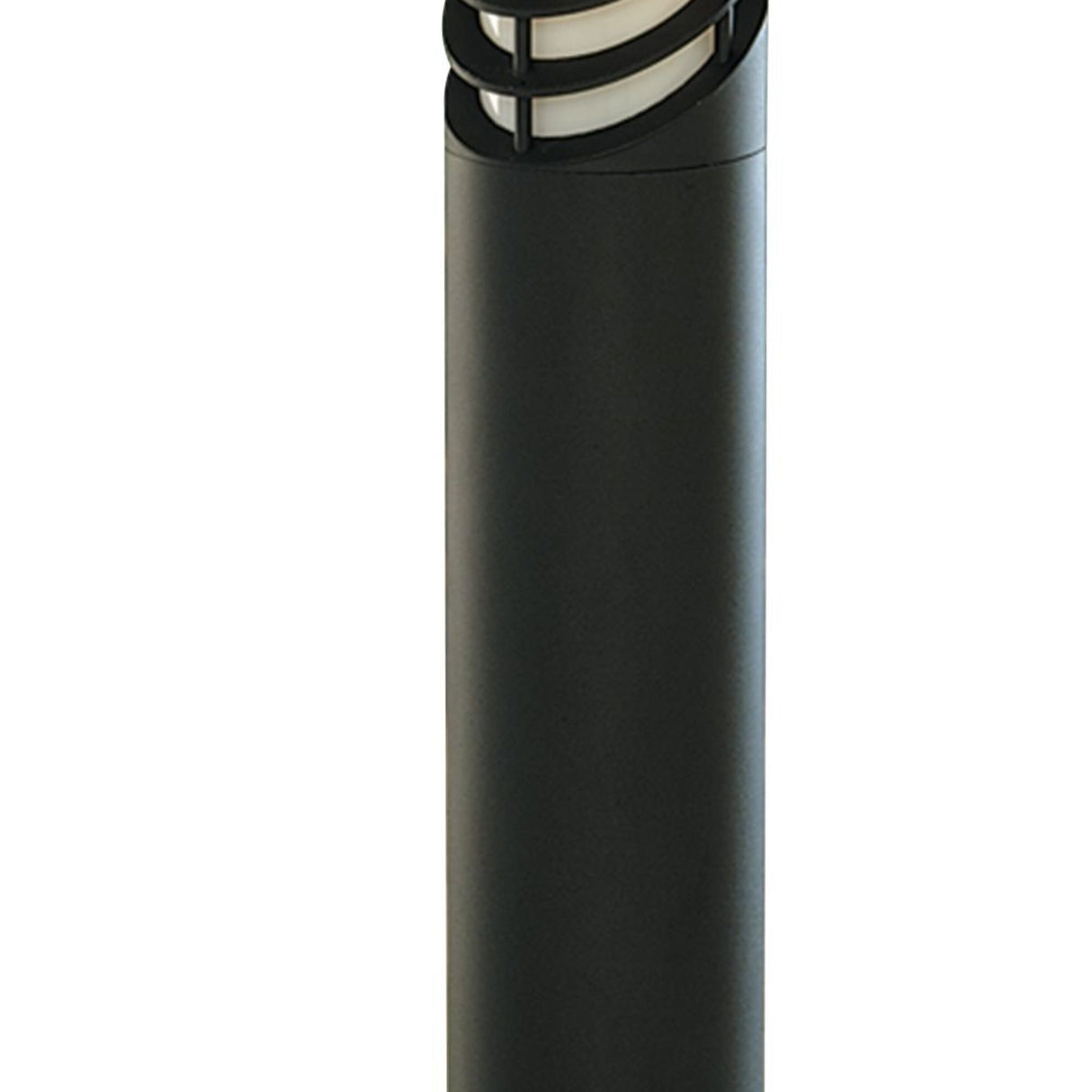 Searchlight Electric Bollards  Outdoor Post - Black Metal & White Polycarbonate 1086-730