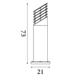 Searchlight Electric Bollards  Outdoor Post - Black Metal & White Polycarbonate 1086-730