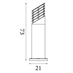 Searchlight Electric Bollards  Outdoor Post - Black Metal & White Polycarbonate 1086-730