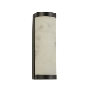 Searchlight Electric Nile LED Wall Light, Matt Black Metal & Marbleised Resin 10887BK