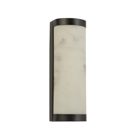 Searchlight Electric Nile LED Wall Light, Matt Black Metal & Marbleised Resin 10887BK