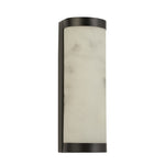Searchlight Electric Nile LED Wall Light, Matt Black Metal & Marbleised Resin 10889BK