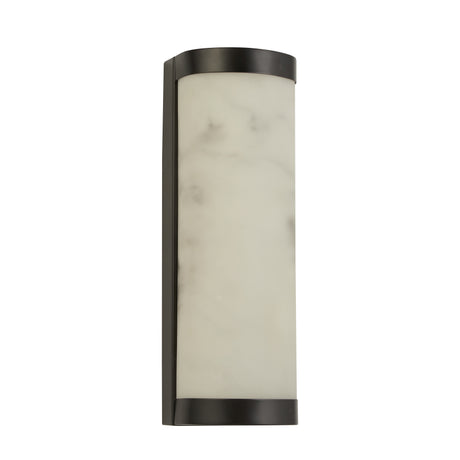 Searchlight Electric Nile LED Wall Light, Matt Black Metal & Marbleised Resin 10889BK