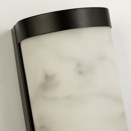 Searchlight Electric Nile LED Wall Light, Matt Black Metal & Marbleised Resin 10889BK