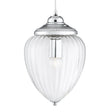 Moscow Pendant  - Chrome Metal & Ribbed Glass