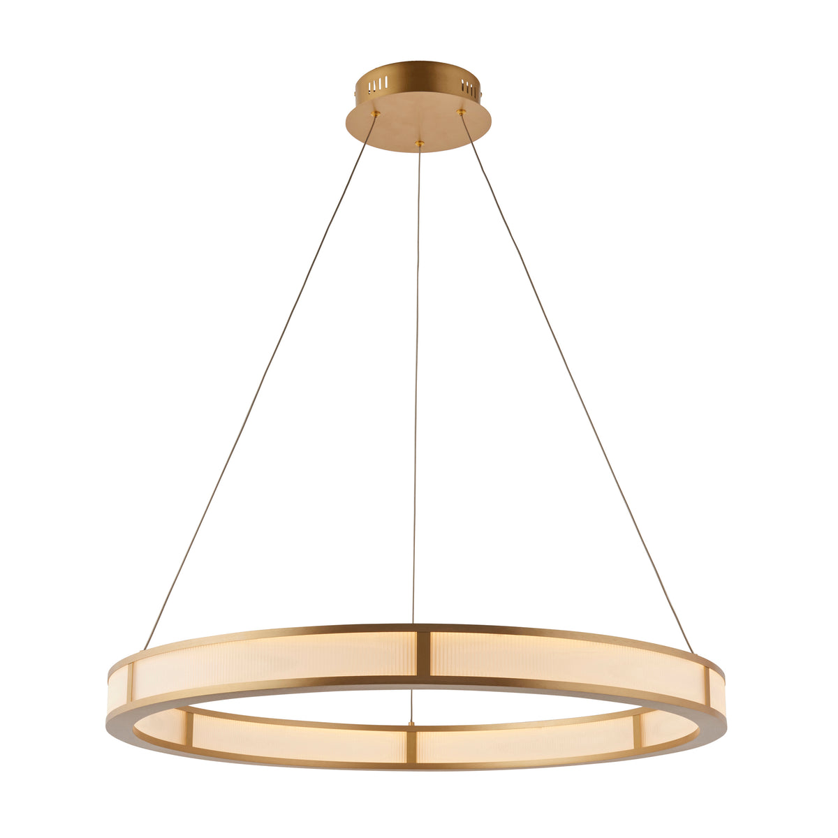 Classic Ribbed Hoop Pendant Light Fitting