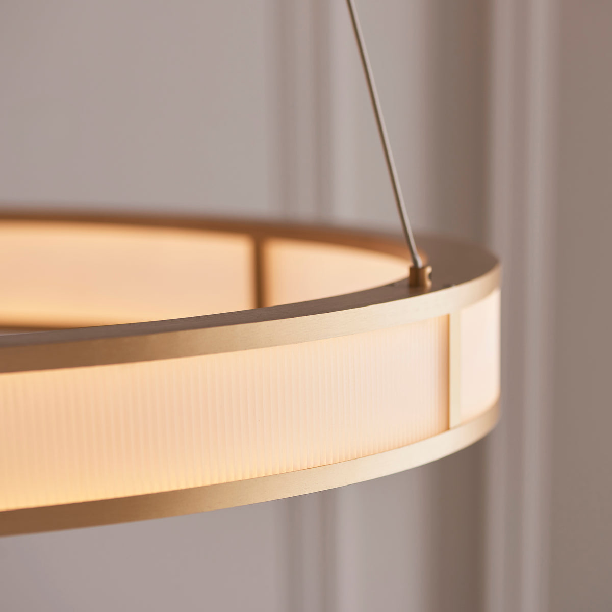 Endon Lighting Classic Ribbed Hoop 111334 Classic Ribbed Hoop Pendant Light Fitting