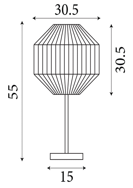 Searchlight Electric Wicker Table Lamp  - Matt Black Metal & Black Rope Shade 11201-1BK