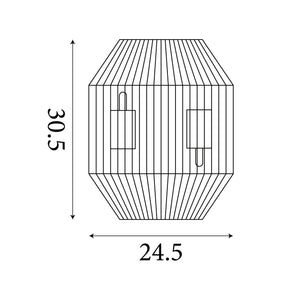 Searchlight Electric Wicker 2Lt Wall Light - Matt Black Metal & Black Rope Shade 11201-2BK