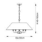 Endon Lighting Eltham & Leaf 40cm 125460 Eltham & Leaf 40cm Pendant Light Fitting