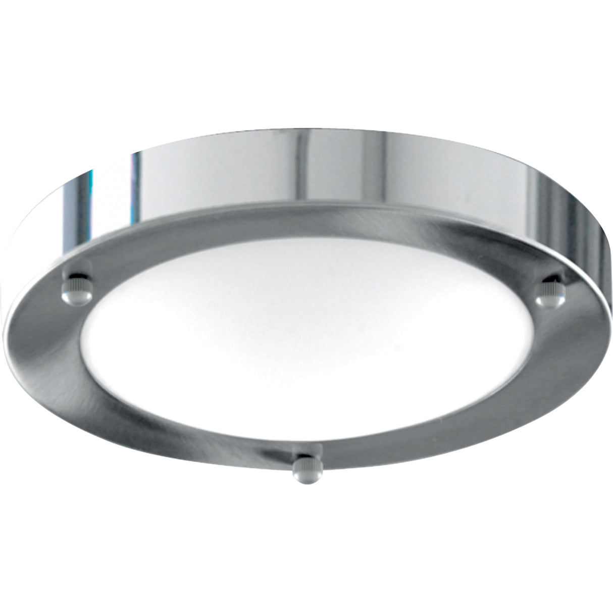 Dublin  Flush  - Chrome Metal & Acid Glass