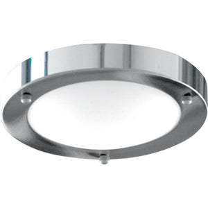 Dublin  Flush  - Chrome Metal & Acid Glass