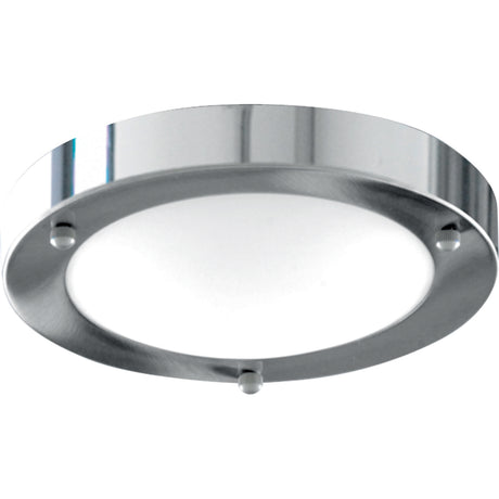 Dublin  Flush  - Chrome Metal & Acid Glass